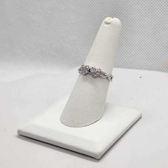 BRAND NEW Sterling Silver 925 Double Heart Ring - Picture 3 of 4